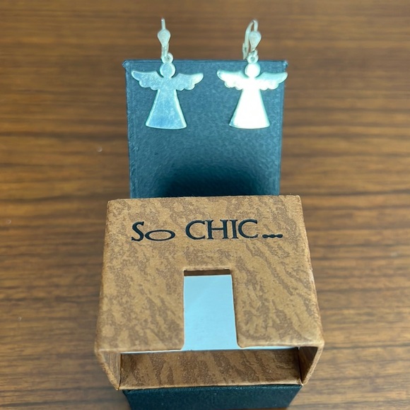 Silver Angel Earrings - Picture 1 of 3